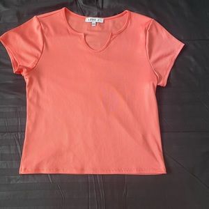 Coral short sleeved top